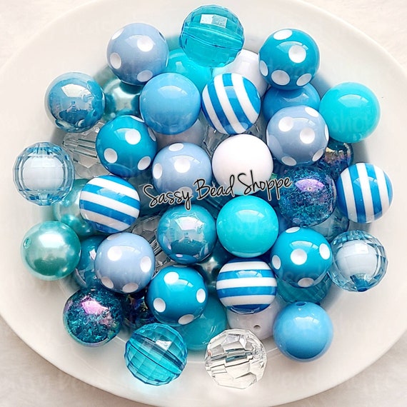 Beads for pens, 20mm Beads for Beadable Pens Mix, Bubblegum Beads 20mm  Bulk, 20 mm Beads for Bead Pens, Large Chunky Beads Bubble Gum Beads for  Pen