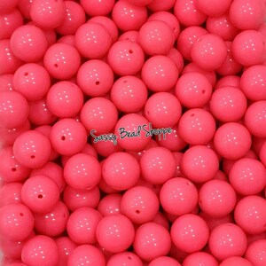 Neon Pink 20mm Acrylic Beads, 10 count for Pens, Necklace, Bracelets & Keychains, DIY Crafts