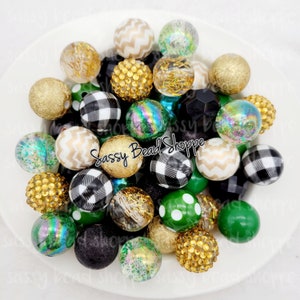 Pot Of Gold Acrylic Bead Mix, 20mm, 24 Count
