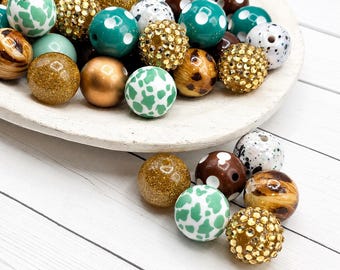 Country Girl Acrylic Bead Mix, 20mm, 24 Count