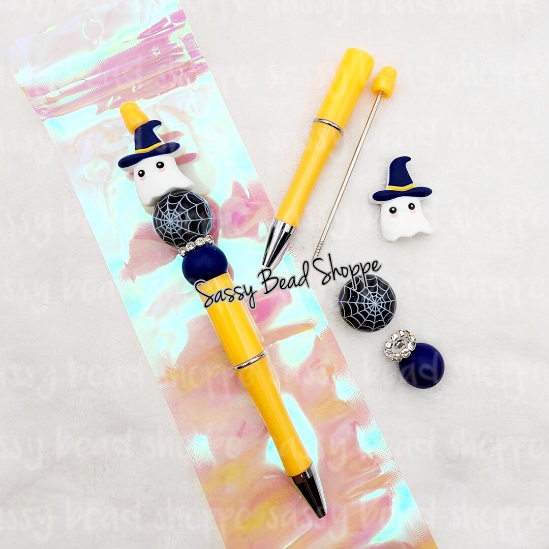 Giddy Ghost Beadable Pen Kit, DIY Bubblegum Bead PLASTIC Pen Kit