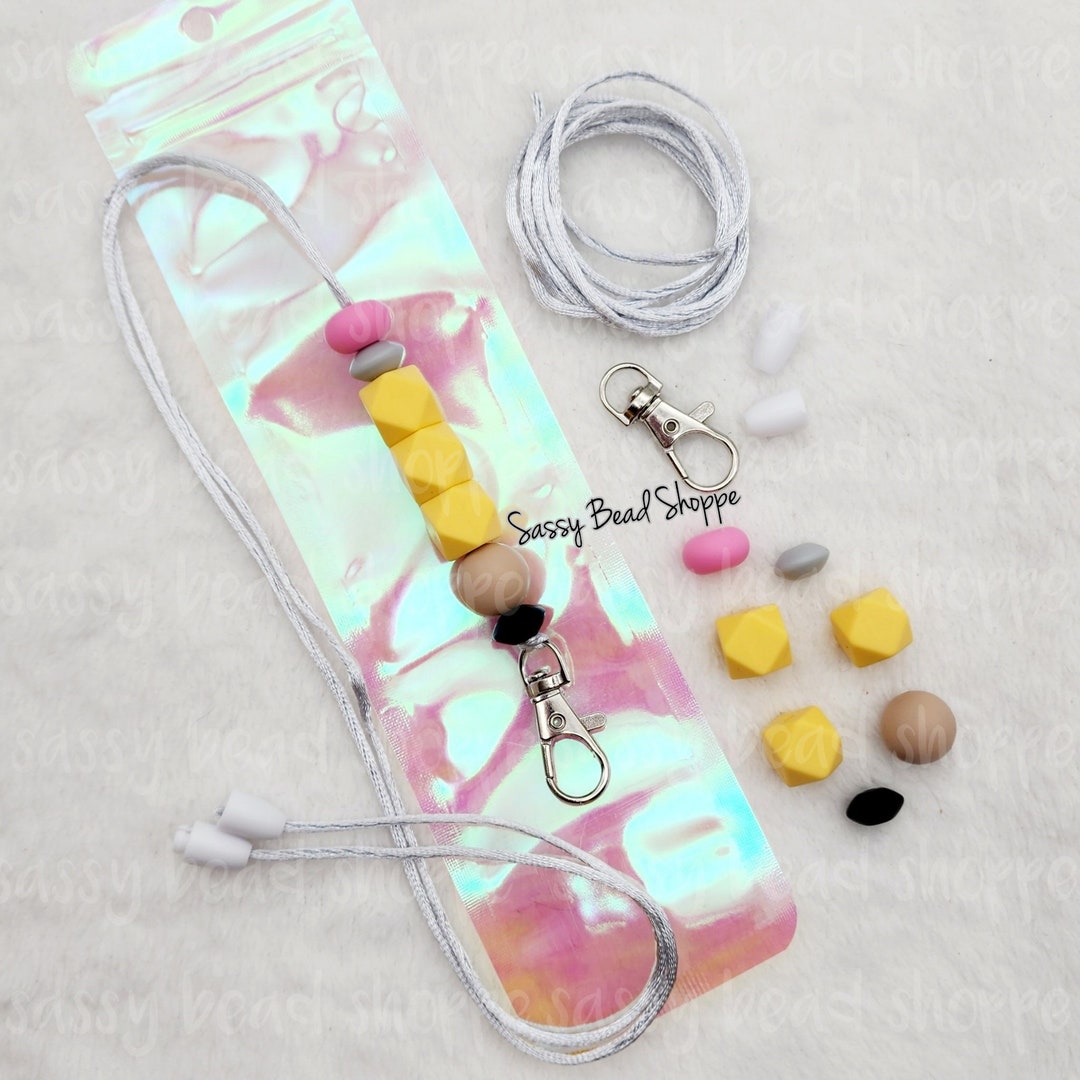 Pencil Lanyard Kit Teacher Lanyard Beadable Lanyard Beaded Etsy
