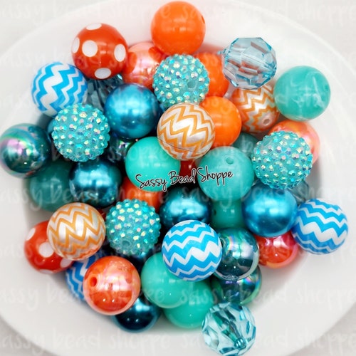 Splatter Time 20mm Bubblegum Beads Set of 24 M&M Bubbles Etsy