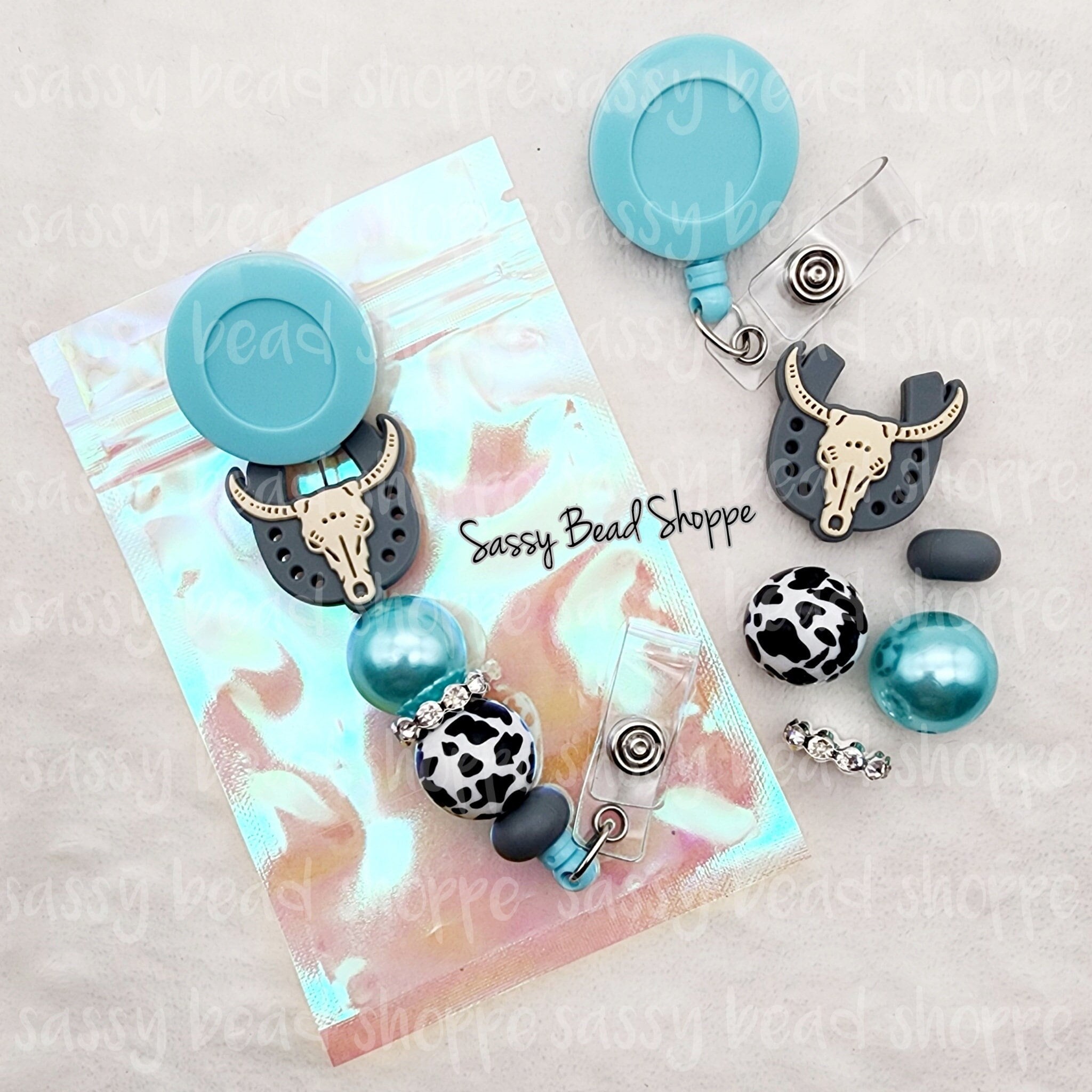 Animal Print Beads Interchangeable Badge Reel Silicone Beads 