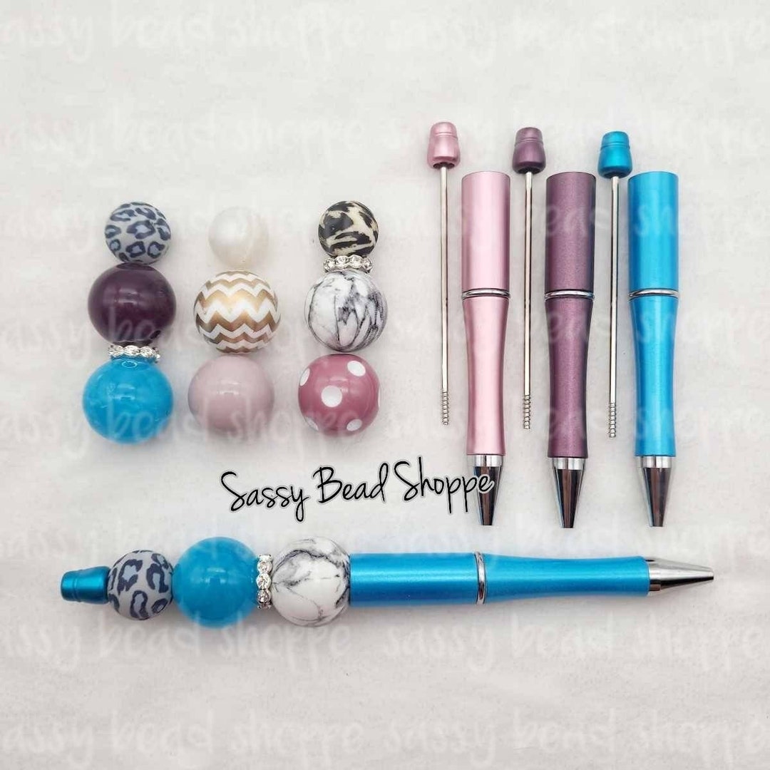 Tropical Wonder DIY Bubblegum Bead PLASTIC Pen Kit, Beadable Pens