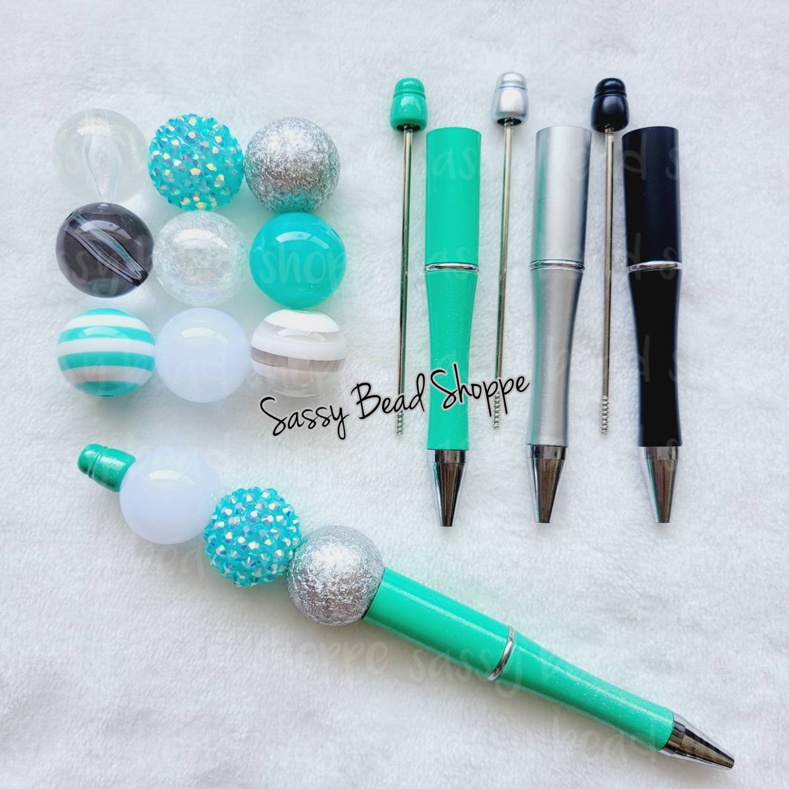 Mint DIY Bubblegum Bead Pen Kit Beadable Pens 20mm Chunky | Etsy