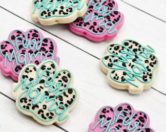 Fur Mama Paw Print Silicone Focal Bead, 1–3 Count for Beadable Pens and Keychains