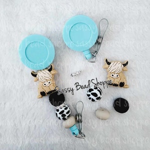 7Pcs Beadable DIY Badge Reel Kit, Retractable ID Name Badge Reel Clips Holder With Belt Clip Includes Beadable Mini Metal Pen Blank Bar Jewelry Diy Gift Nu