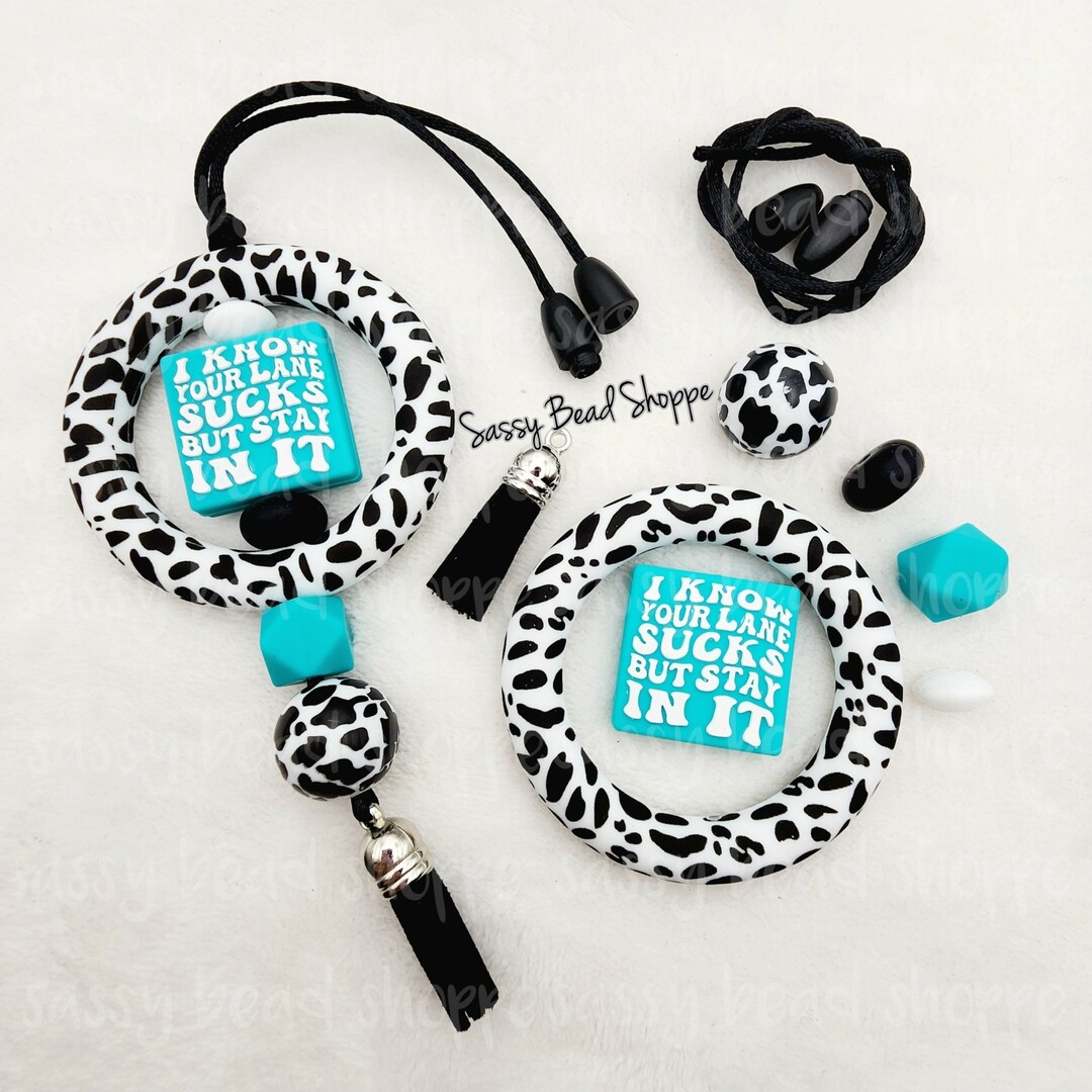 Groovy Lane Car Charm Kit, Beaded Car Charm, Rearview Mirror