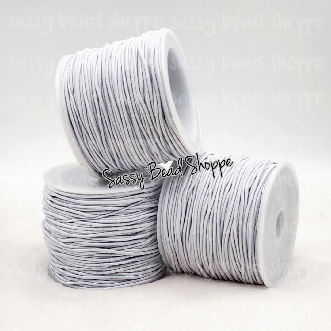 White Elastic String 1mm - 20 Yards, Stretchy Cord for Beading, Jewelry ...