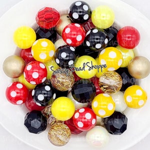 Mouse House 20mm Bead Kit Set of 24, Acrylic Beads for DIY Pens, Wristlets, Jewelry Crafts, Bracelets, Car Charms, Cookie Scribes, Necklaces