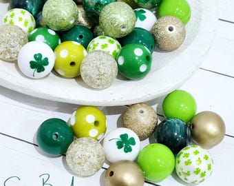 Lucky Me 20mm Acrylic Beads Set of 24, Bead Mix for DIY Jewelry Making, Pens, Bracelets, Necklaces, Keychains, Car Charms, Accessories