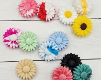 22mm Daisy Flower Silicone Focal Bead, 1–3 Count for Beaded Pens and Keychains