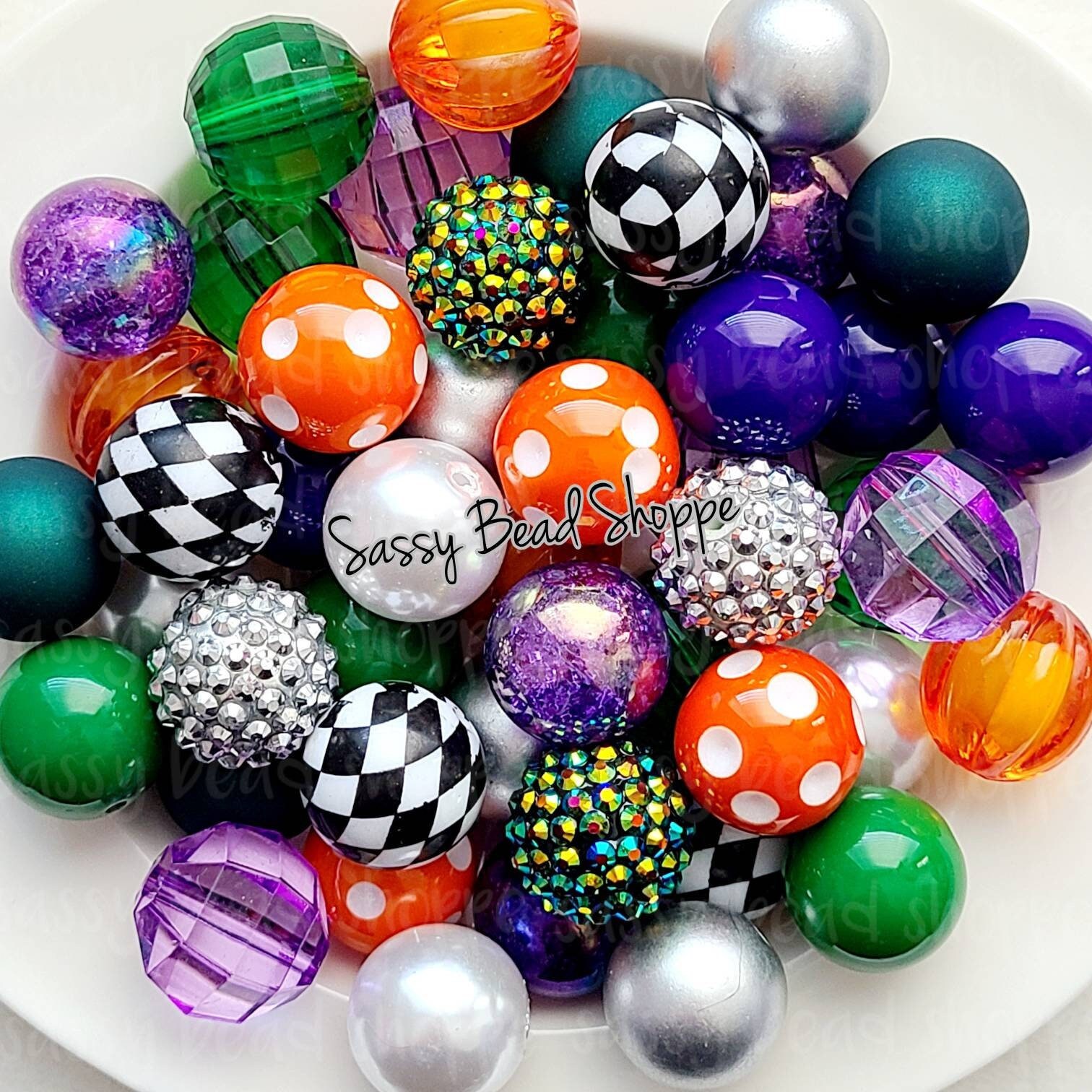 Joker 20mm Bubblegum Beads Set of 24, M&M Bubbles, Bubble Gum Beads, …