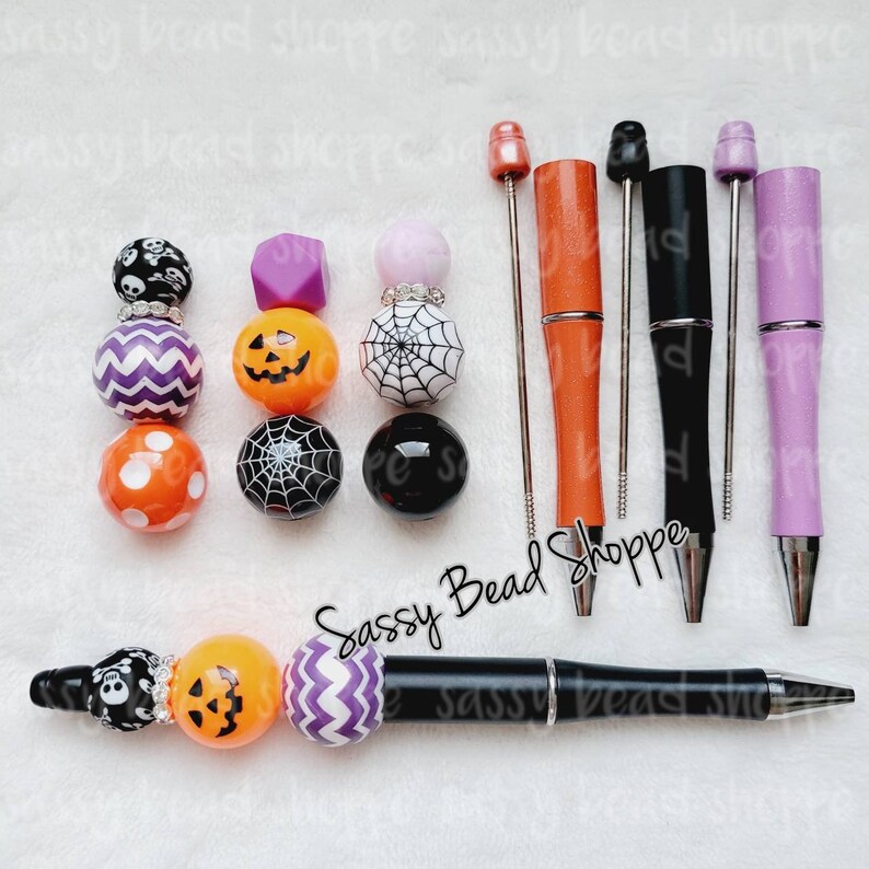 Spooky DIY Bubblegum Bead PLASTIC Pen Kit Beadable Pens 20mm - Etsy