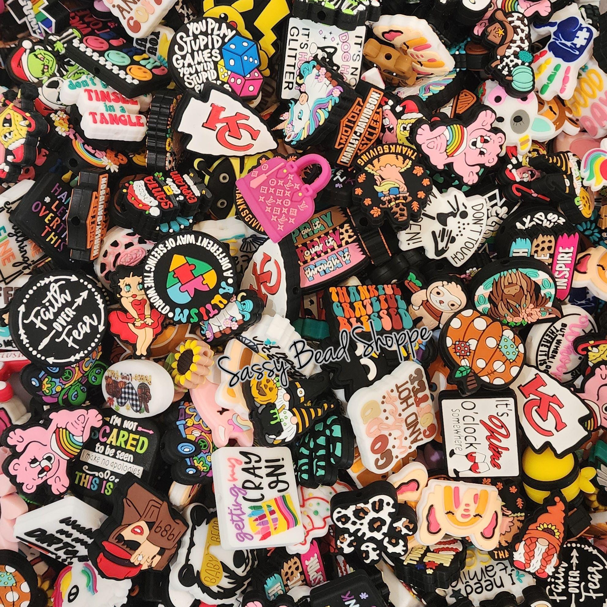 Silicone Focal Bead Grab Bag! Focal Bead Mix, Assorted Silicone  