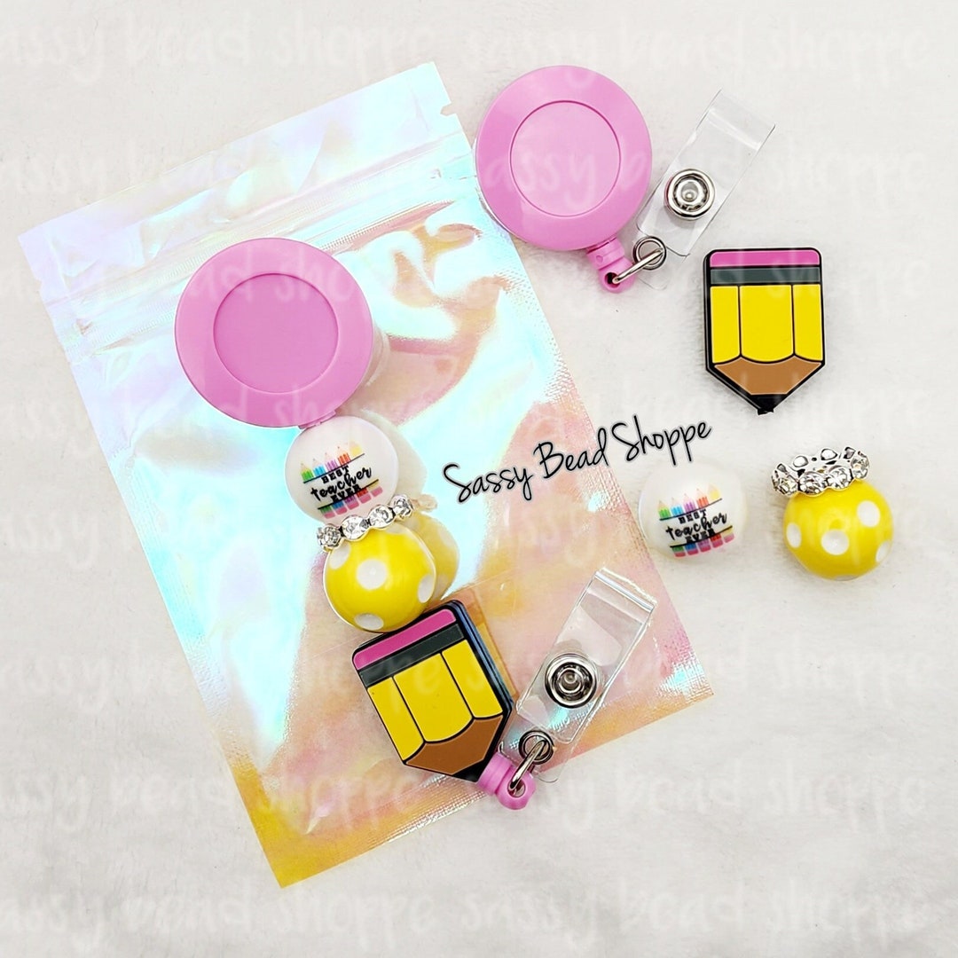 Teach Beadable Badge Reel Kit DIY Beaded Badge Reel Focal Etsy