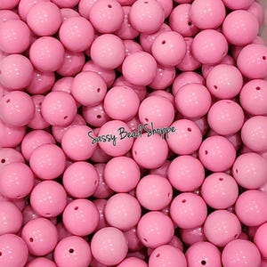 Flamingo 20mm Acrylic Beads, 5 or 10 Count for Necklaces, Badge Reels & Pens