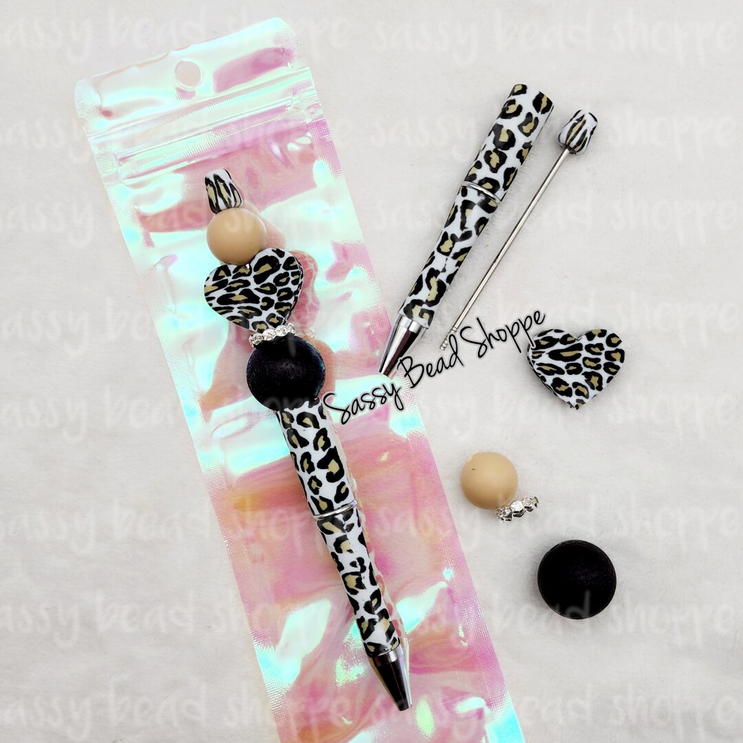 Winter Wishes Beadable Pen Kit, DIY Bubblegum Bead PLASTIC Pen Kit