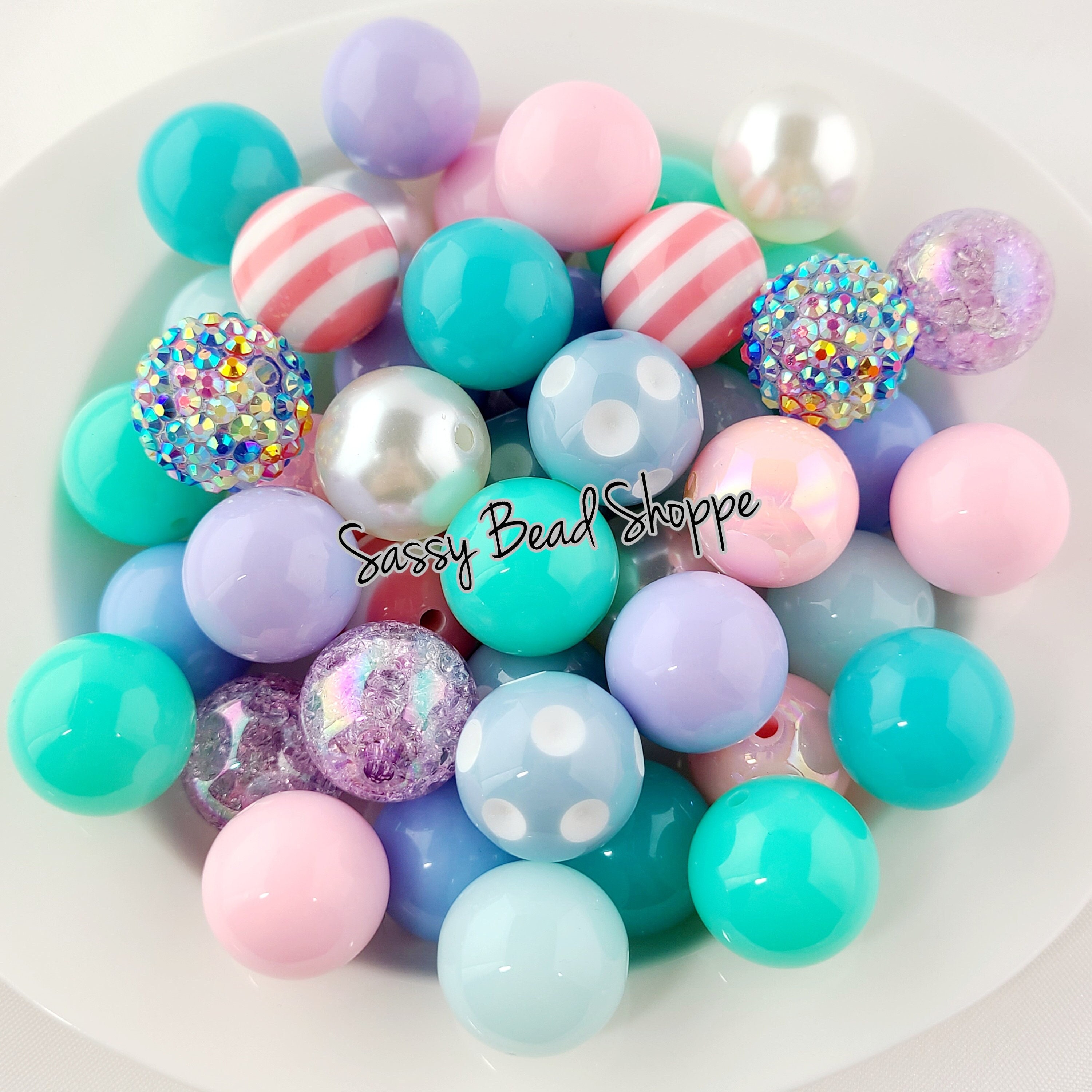 Unicorn Dream 20mm Bubblegum Beads Set of 24 M&M Bubbles - Etsy