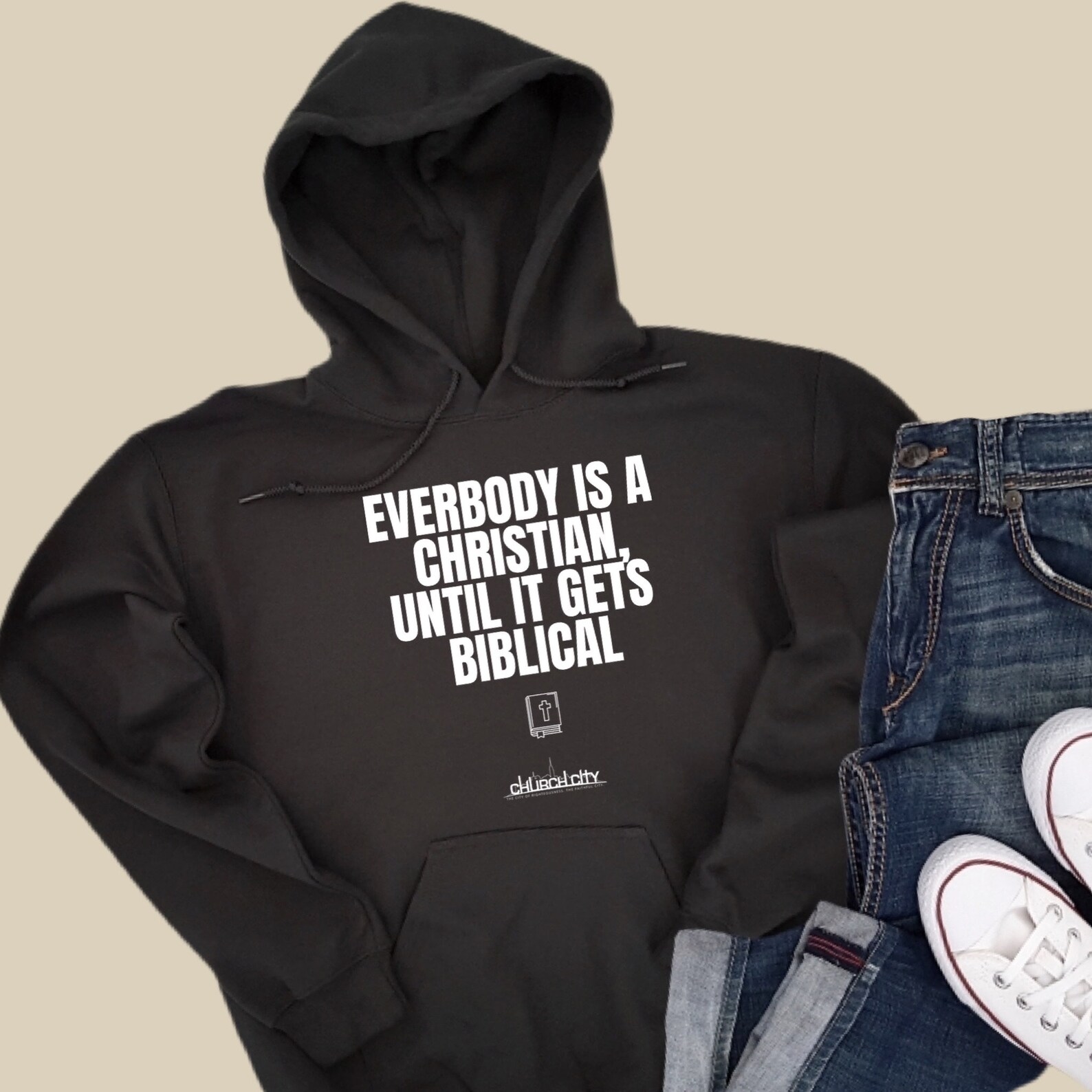 Christian Hoodie Christian Apparel Everybody is a Christian Etsy