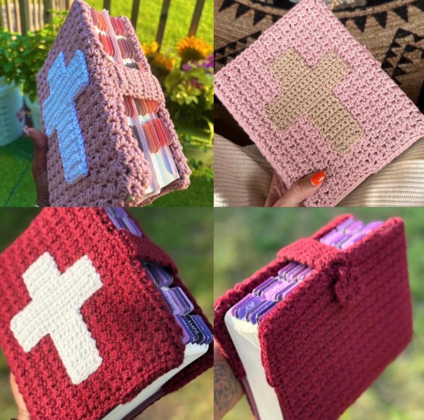 Crochet Bible Sleeve, Book Cover, crochet book cover, crochet book accessories, book sleeve, Bible cover, Bible sleeve