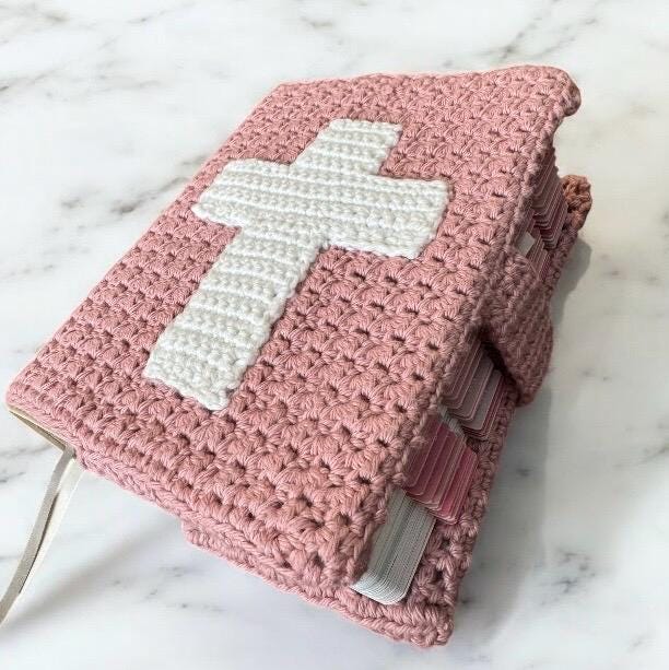 Crochet Bible Sleeve, Book Cover, crochet book cover, crochet book accessories, book sleeve, Bible cover, Bible sleeve
