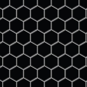 1/6 schwarz Hex Tile Puppenhaus Wallpaper 1:6 Vintage weiß Hex Tile Miniatur Bodenbelag für Roombox oder Diorama Printable Download 8.5x11 11x17