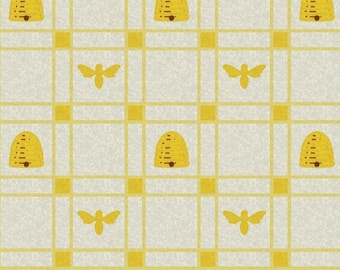 1/12 Citrus & Honey Bee Linoleum Dollhouse Flooring 1:12 Yellow Miniature Wallpaper for Roombox or Diorama Printable Download 8.5x11 11x17
