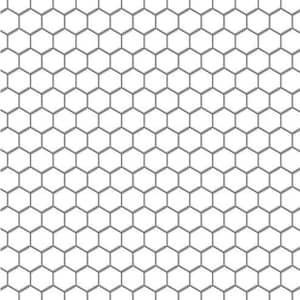 Dollhouse Flooring 1:12 Scale White Hex Mosaic Tile Miniature Roombox Kitchen Bathroom Scrapbooking Diorama Printable Download 8.5x11 11x17
