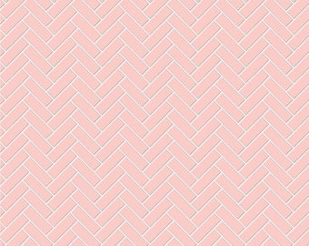 1/24 Corallin Pink Dollhouse Flooring 1:24 Scale Herringbone Subway Tile Miniature Wallpaper Roombox Diorama Printable Download 8.5x11 11x17