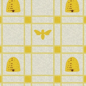 1/6 Citrus & Honey Bee Linoleum Puppenhaus Boden 1:6 Gelb Miniatur Wallpaper für Roombox oder Diorama Printable Download 8.5x11 11x17