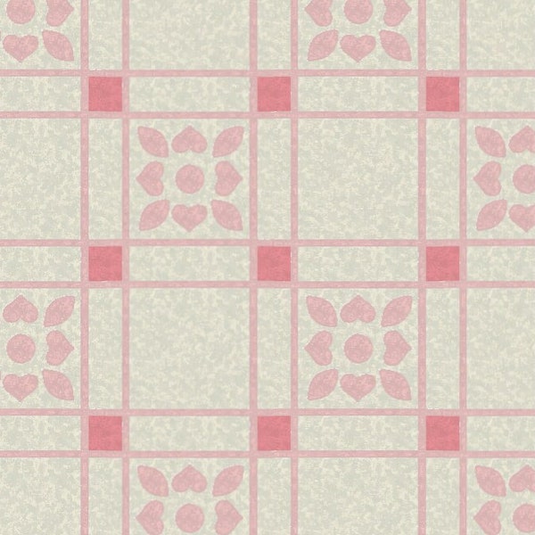 1/6 Corallin Pink Linoleum Dollhouse Flooring 1:6 Rose du Berry Miniature Wallpaper for Roombox or Diorama Printable Download 8.5x11 11x17