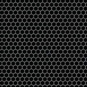 Pisos de casa de muñecas 1:12 Jet Black Hex Mosaic Tile Miniatura Roombox Cocina Baño Scrapbooking Imprimible Descargar 8.5x11 & 11x17