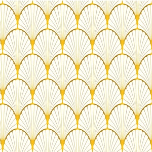 1:12 Art Deco Puppenhaus Wallpaper 1:12 Creme/Gold Jugendstil Miniatur Wallpaper für Roombox oder Diorama printable Download 8.5x11 11x17