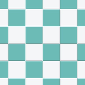 1/12 Dollhouse Teal Blue Green & White Square Checkerboard Tile Flooring 1:12 Miniature Wallpaper Roombox  Printable Download 8.5x11 11x17