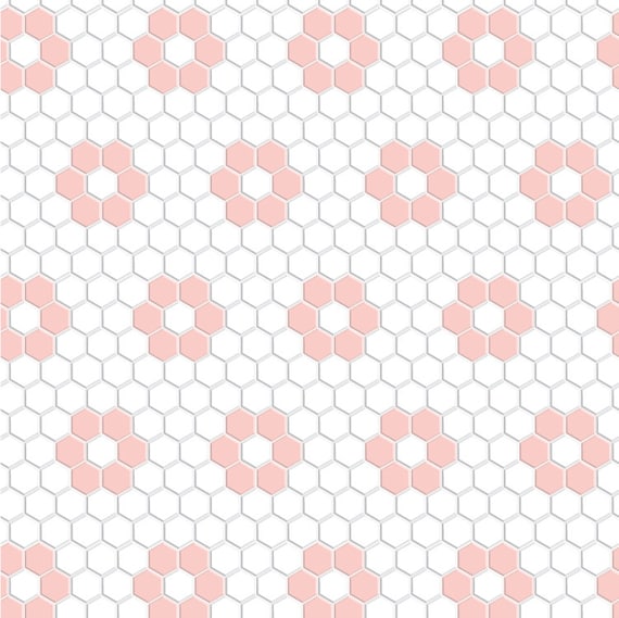 Melody Jane Pink Tile Flooring Sheet For Dollhouses - 1:12 Scale Miniature Doll House Floor