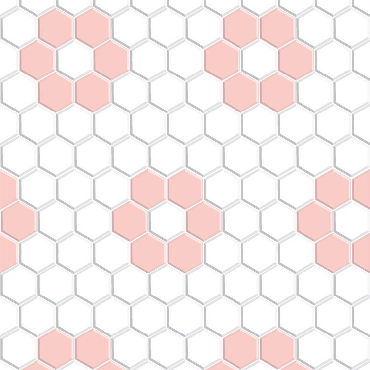1/6 Pink Flower Tile Dollhouse Flooring 1:6 Vintage Corallin Hex Tile Miniature Wallpaper Roombox Diorama Printable Download 8.5x11 11x17
