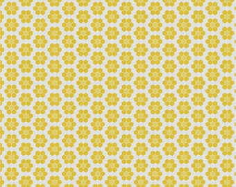 1/24 Citrus & Honey Flower Linoleum Dollhouse Flooring 1:24 Yellow Miniature Wallpaper for Roombox Diorama Printable Download 8.5x11 11x17