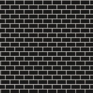 Dollhouse Wall Tile 1:12 Scale Black Subway Tile Miniature Roombox Kitchen Bathroom Diorama Scrapbooking Printable Download 8.5x11 and 11x17