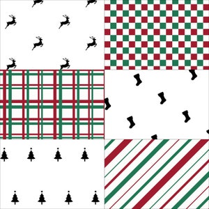 1/6 Christmas Holiday Wrapping Paper; Miniature 1:6 Holiday Paper to make Tiny Gifts for Dollhouse, Roombox or Diorama Printable Download