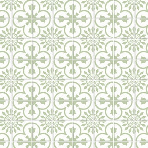 Dollhouse Flooring 1:12 Sage Green & White Square Tile Miniature Wallpaper for Roombox or Diorama Printable Download 8.5x11 11x17