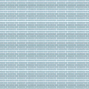 May include: A seamless pattern of light blue rectangular tiles arranged in a brick pattern. The tiles have a white outline, creating a subtle grid effect.