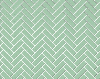 1/12 Ming Green Dollhouse Flooring 1:12 Scale Herringbone Subway Tile Miniature Wallpaper Roombox Diorama Printable Download 8.5x11 11x17