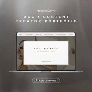 UGC Content Creator Portfolio Template, Canva UGC Website, UGC Media Kit, Social Media Template
