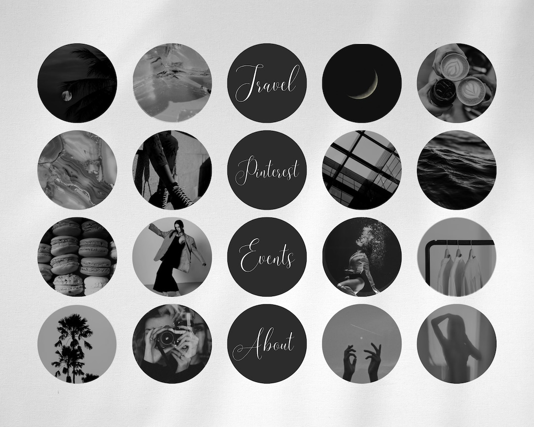 100 Black and White Instagram Story Highlight Icons (Download Now) Etsy