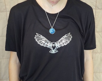 Geometric Owl impresión camiseta relajada