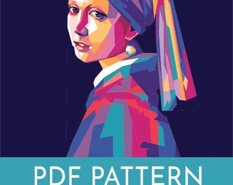 Girl With A Pearl Earring FPP Quilt Pattern PDF