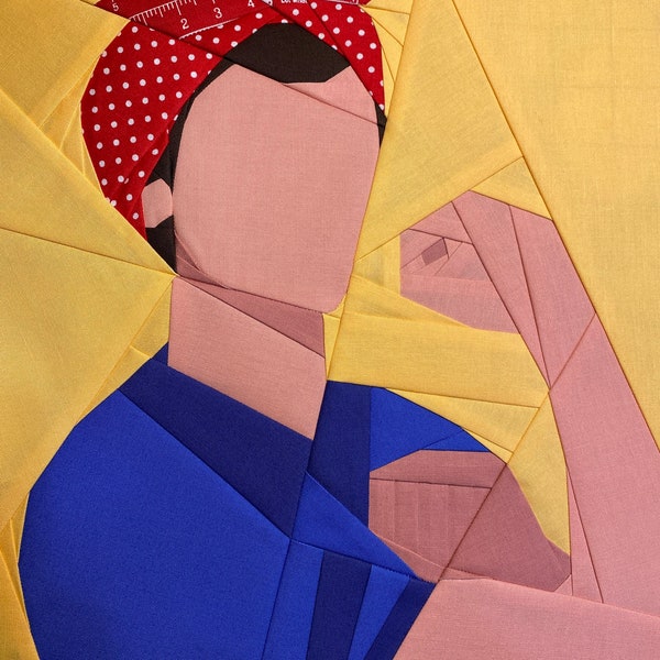 Minimalist Rosie The Riveter FPP Quilt Pattern