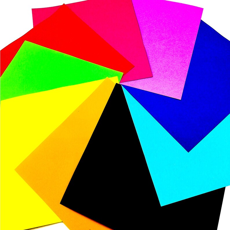 100 Twocoloured Origami Papers 15x15 Cm. Etsy